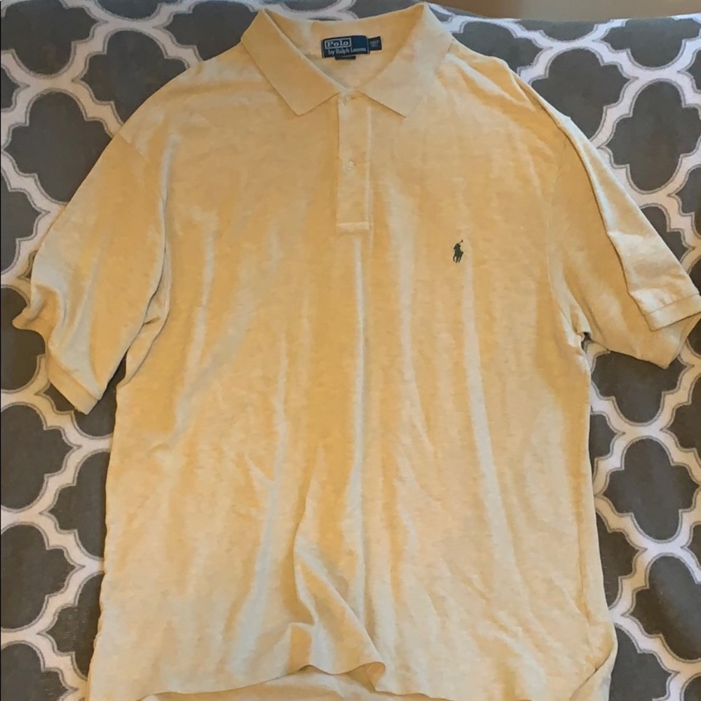 Khaki polo with Forrest green horse